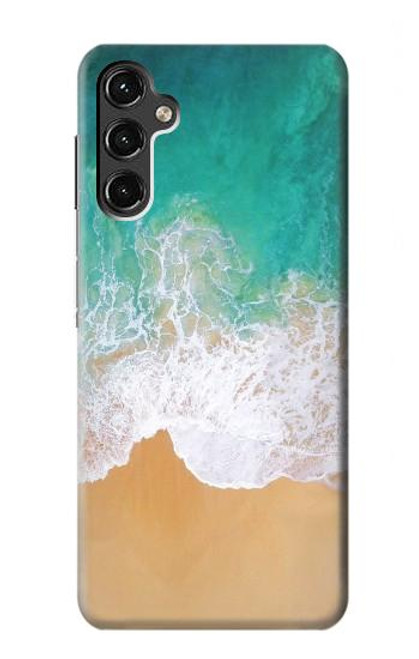 W3150 Sea Beach Hard Case and Leather Flip Case For Samsung Galaxy A14 5G