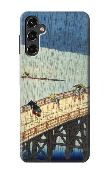 W3347 Utagawa Hiroshige Sudden shower Hard Case and Leather Flip Case For Samsung Galaxy A14 5G