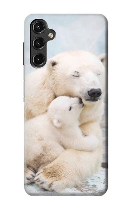 W3373 Polar Bear Hug Family Hard Case and Leather Flip Case For Samsung Galaxy A14 5G