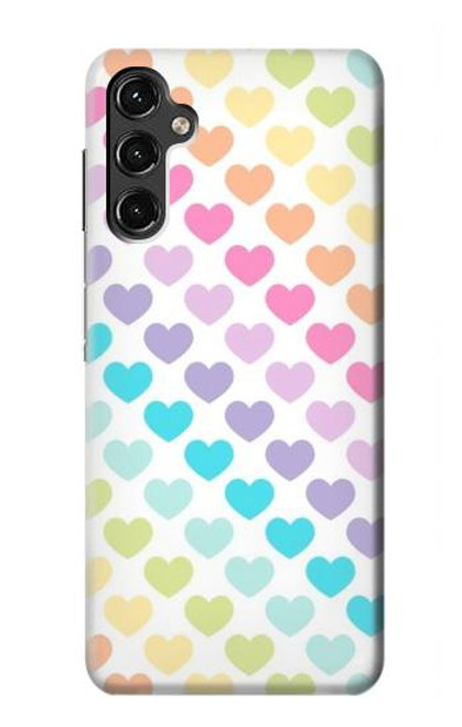 W3499 Colorful Heart Pattern Hard Case and Leather Flip Case For Samsung Galaxy A14 5G