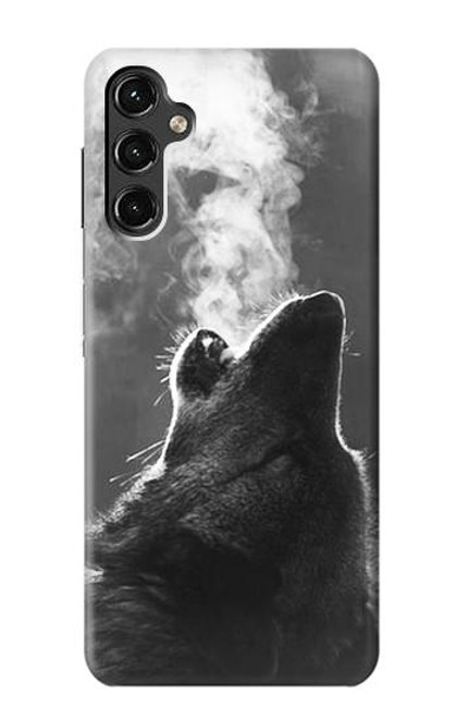 W3505 Wolf Howling Hard Case and Leather Flip Case For Samsung Galaxy A14 5G