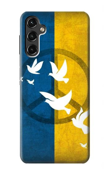 W3857 Peace Dove Ukraine Flag Hard Case and Leather Flip Case For Samsung Galaxy A14 5G