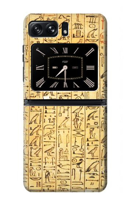 W1625 Egyptian Coffin Texts Hard Case and Leather Flip Case For Motorola Moto Razr 2022