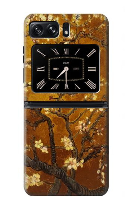 W2663 Yellow Blossoming Almond Tree Van Gogh Hard Case and Leather Flip Case For Motorola Moto Razr 2022