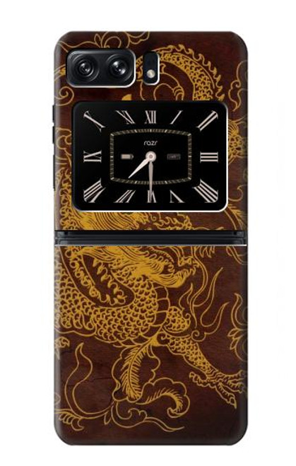 W2911 Chinese Dragon Hard Case and Leather Flip Case For Motorola Moto Razr 2022