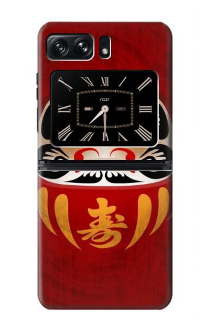 W3023 Japan Good Luck Daruma Doll Hard Case and Leather Flip Case For Motorola Moto Razr 2022