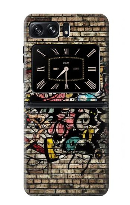 W3394 Graffiti Wall Hard Case and Leather Flip Case For Motorola Moto Razr 2022