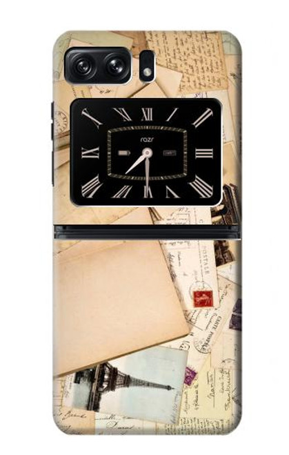 W3397 Postcards Memories Hard Case and Leather Flip Case For Motorola Moto Razr 2022