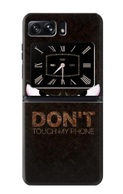 W3412 Do Not Touch My Phone Hard Case and Leather Flip Case For Motorola Moto Razr 2022