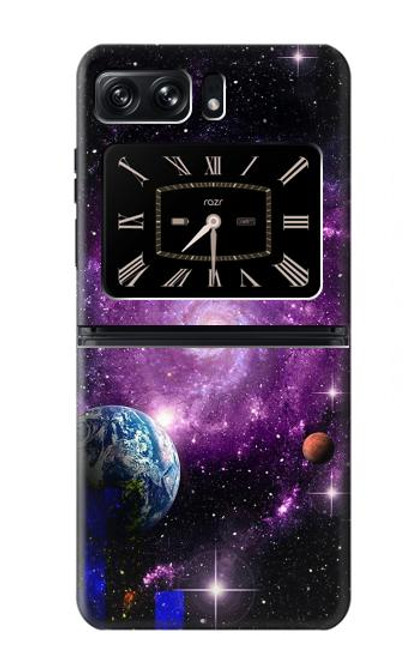 W3689 Galaxy Outer Space Planet Hard Case and Leather Flip Case For Motorola Moto Razr 2022