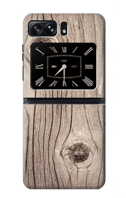 W3822 Tree Woods Texture Graphic Printed Hard Case and Leather Flip Case For Motorola Moto Razr 2022