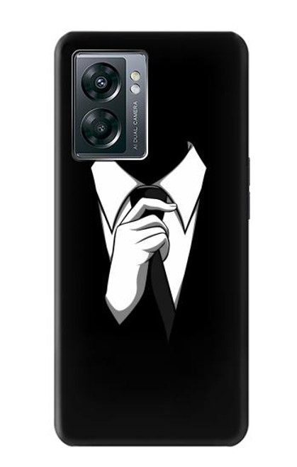 W1591 Anonymous Man in Black Suit Hard Case and Leather Flip Case For OnePlus Nord N300