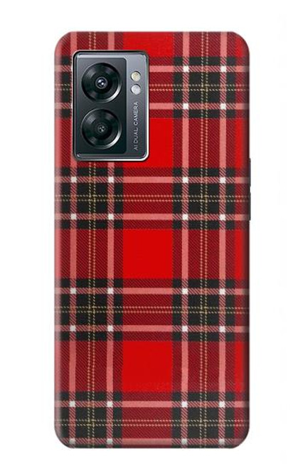 W2374 Tartan Red Pattern Hard Case and Leather Flip Case For OnePlus Nord N300