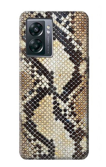 W2703 Snake Skin Texture Graphic Printed Hard Case and Leather Flip Case For OnePlus Nord N300