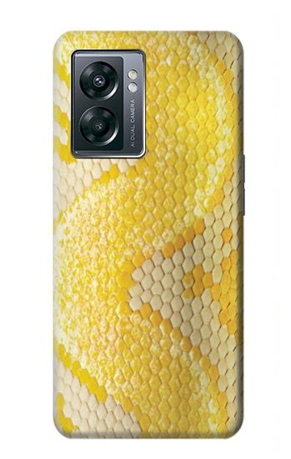 W2713 Yellow Snake Skin Graphic Printed Hard Case and Leather Flip Case For OnePlus Nord N300