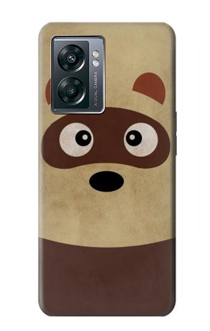 W2825 Cute Cartoon Raccoon Hard Case and Leather Flip Case For OnePlus Nord N300