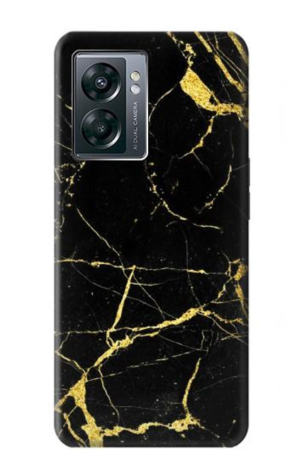 W2896 Gold Marble Graphic Printed Hard Case and Leather Flip Case For OnePlus Nord N300