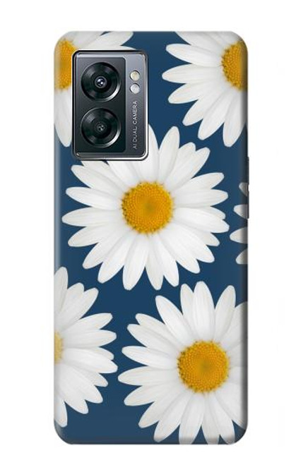 W3009 Daisy Blue Hard Case and Leather Flip Case For OnePlus Nord N300