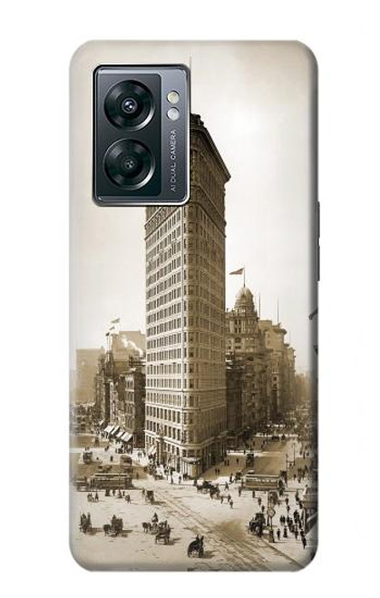 W3046 Old New York Flatiron Building Hard Case and Leather Flip Case For OnePlus Nord N300