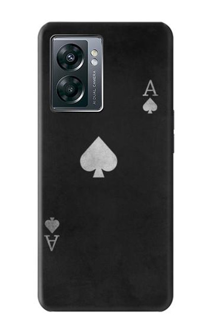 W3152 Black Ace of Spade Hard Case and Leather Flip Case For OnePlus Nord N300