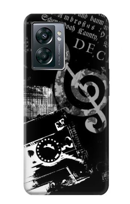 W3197 Music Cassette Note Hard Case and Leather Flip Case For OnePlus Nord N300