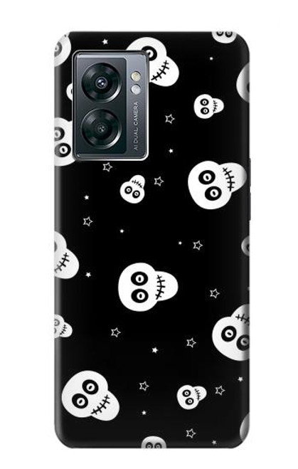 W3261 Smile Skull Halloween Pattern Hard Case and Leather Flip Case For OnePlus Nord N300