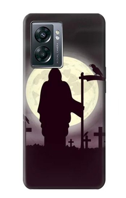 W3262 Grim Reaper Night Moon Cemetery Hard Case and Leather Flip Case For OnePlus Nord N300