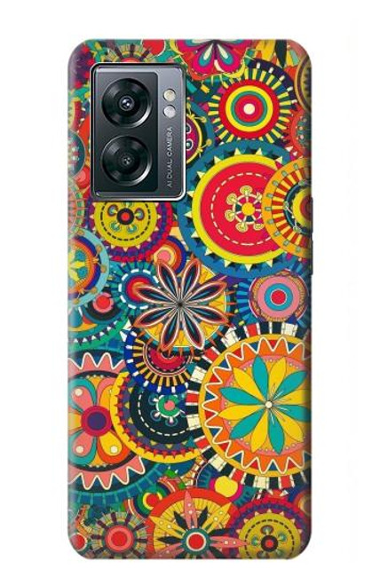 W3272 Colorful Pattern Hard Case and Leather Flip Case For OnePlus Nord N300