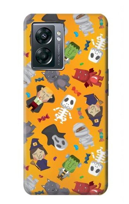 W3275 Cute Halloween Cartoon Pattern Hard Case and Leather Flip Case For OnePlus Nord N300