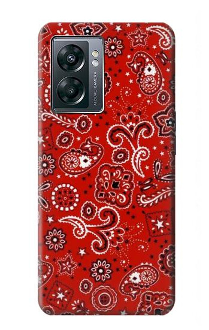 W3354 Red Classic Bandana Hard Case and Leather Flip Case For OnePlus Nord N300