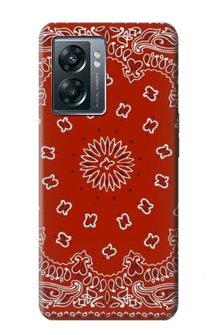 W3355 Bandana Red Pattern Hard Case and Leather Flip Case For OnePlus Nord N300