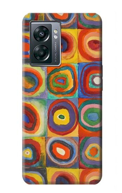 W3409 Squares Concentric Circles Hard Case and Leather Flip Case For OnePlus Nord N300