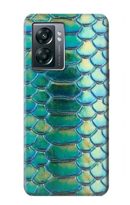 W3414 Green Snake Scale Graphic Print Hard Case and Leather Flip Case For OnePlus Nord N300