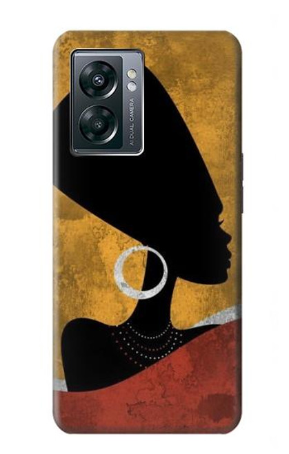 W3453 African Queen Nefertiti Silhouette Hard Case and Leather Flip Case For OnePlus Nord N300