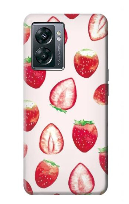 W3481 Strawberry Hard Case and Leather Flip Case For OnePlus Nord N300