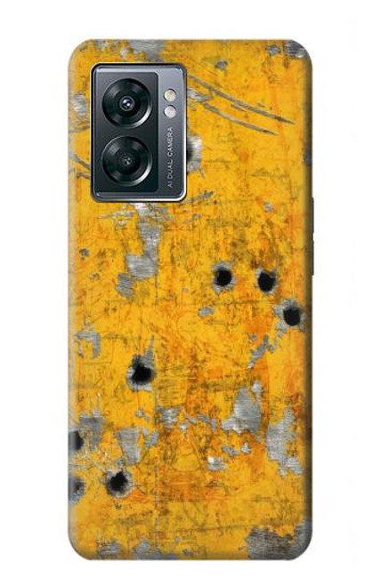 W3528 Bullet Rusting Yellow Metal Hard Case and Leather Flip Case For OnePlus Nord N300