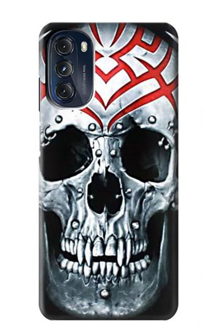 W0223 Vampire Skull Tattoo Hard Case and Leather Flip Case For Motorola Moto G 5G (2023)