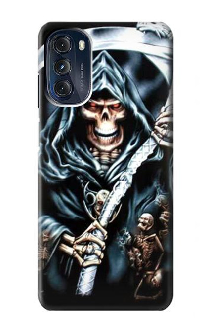 W0295 Grim Reaper Hard Case and Leather Flip Case For Motorola Moto G 5G (2023)