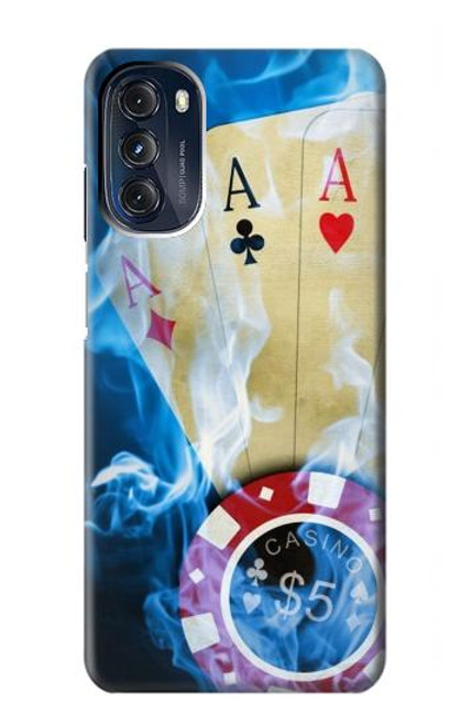 W0348 Casino Hard Case and Leather Flip Case For Motorola Moto G 5G (2023)