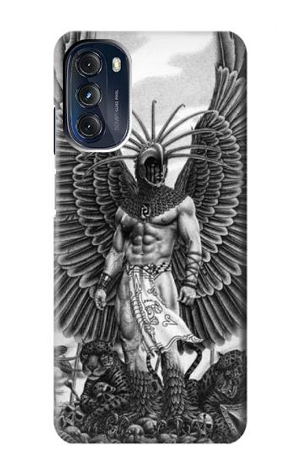 W1235 Aztec Warrior Hard Case and Leather Flip Case For Motorola Moto G 5G (2023)