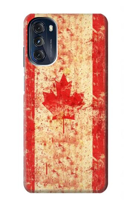 W1603 Canada Flag Old Vintage Hard Case and Leather Flip Case For Motorola Moto G 5G (2023)