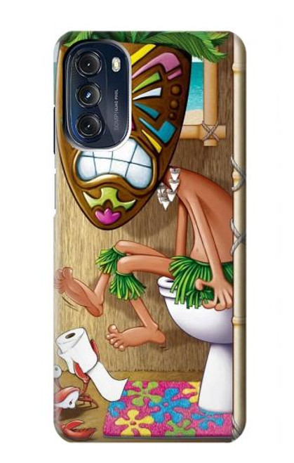 W1702 Tiki Man Toilet Hard Case and Leather Flip Case For Motorola Moto G 5G (2023)