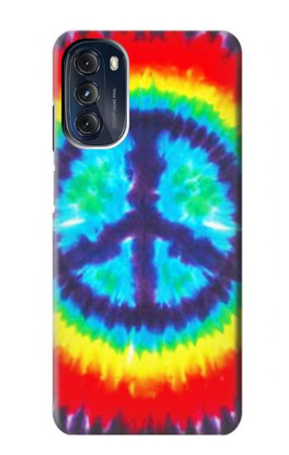 W1870 Tie Dye Peace Hard Case and Leather Flip Case For Motorola Moto G 5G (2023)