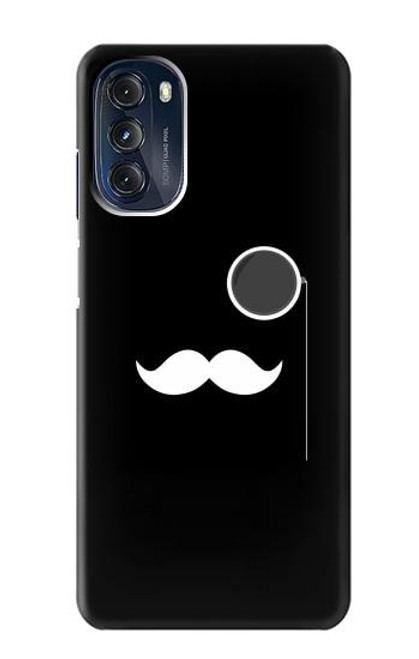 W1946 Sir Mustache Minimalism Hard Case and Leather Flip Case For Motorola Moto G 5G (2023)