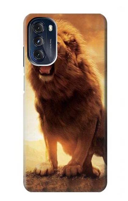 W1957 Lion Aslan Hard Case and Leather Flip Case For Motorola Moto G 5G (2023)