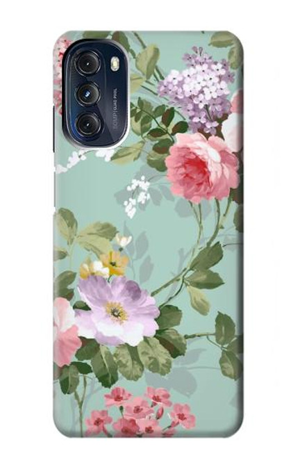 W2178 Flower Floral Art Painting Hard Case and Leather Flip Case For Motorola Moto G 5G (2023)