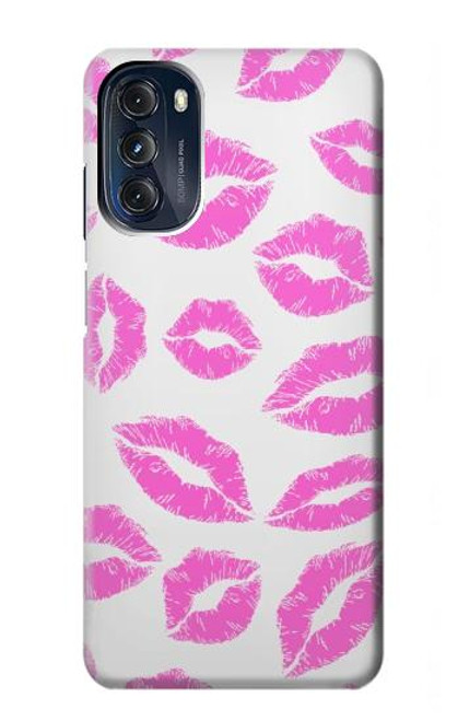 W2214 Pink Lips Kisses Hard Case and Leather Flip Case For Motorola Moto G 5G (2023)