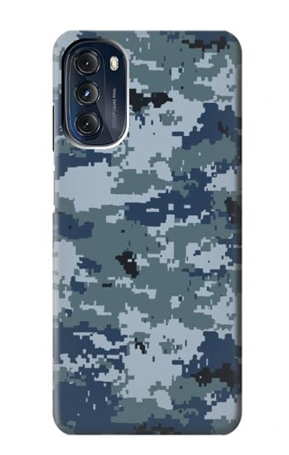 W2346 Navy Camo Camouflage Graphic Hard Case and Leather Flip Case For Motorola Moto G 5G (2023)