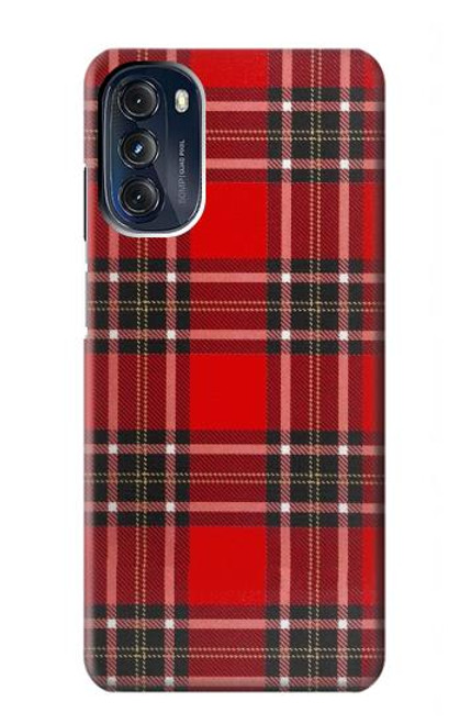 W2374 Tartan Red Pattern Hard Case and Leather Flip Case For Motorola Moto G 5G (2023)