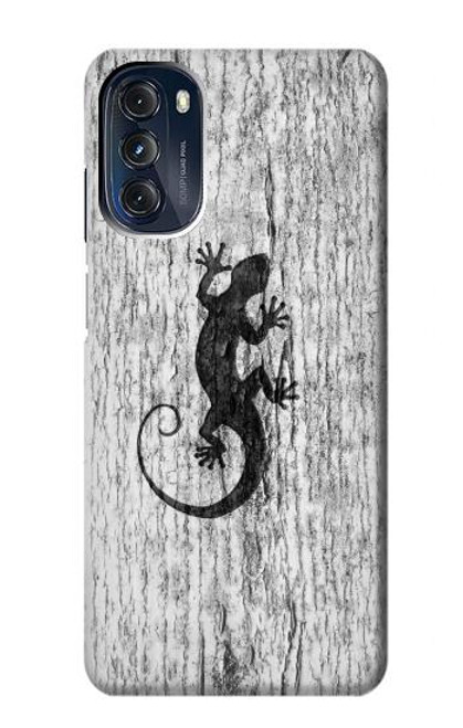 W2446 Gecko Wood Graphic Printed Hard Case and Leather Flip Case For Motorola Moto G 5G (2023)